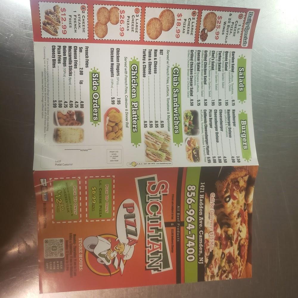 Sicillian Pizza Grilled Chicken Caesar Salad